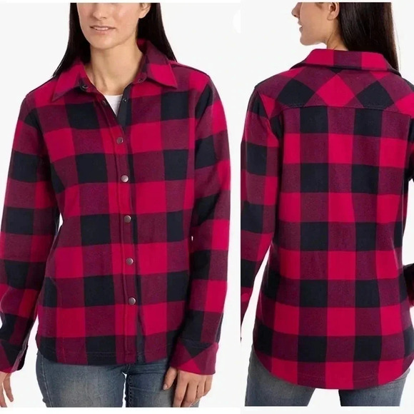Orvis Ladies' Flannel Shirt Jacket Size Large - Picture 1 of 6
